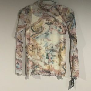 NWT Sz 10/12 sheer long sleeve top